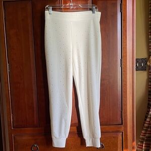 Off White Embellished Women's Pants
